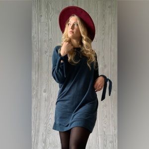 Deep Navy Blue Dress with arm ties